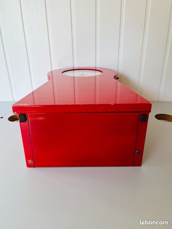 Horloge Armoire Métal Rouge Ikea PS Design Thomas Sandell Suède Années 90 (image 14)