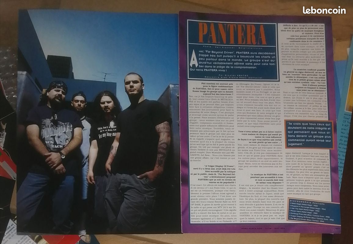 Pantera : Archives clippings encarts vintages rares A4 - Collection