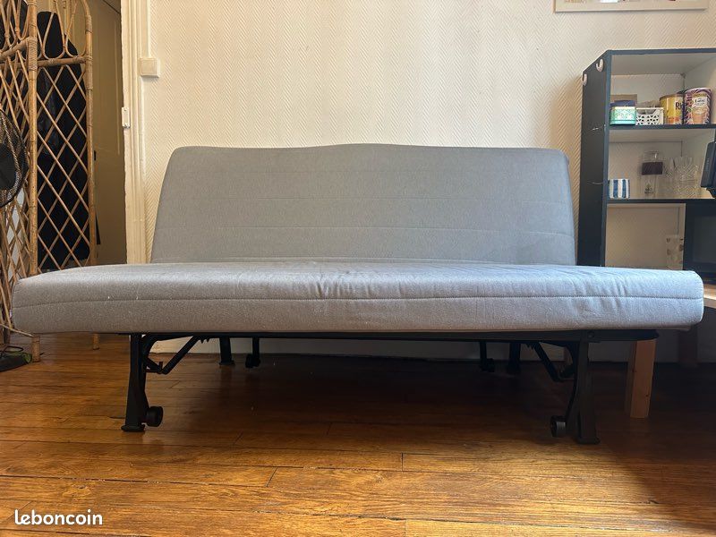 Canap convertible IKEA LYCKSELE gris clair clic-clac canap lit bon tat - Ameublement