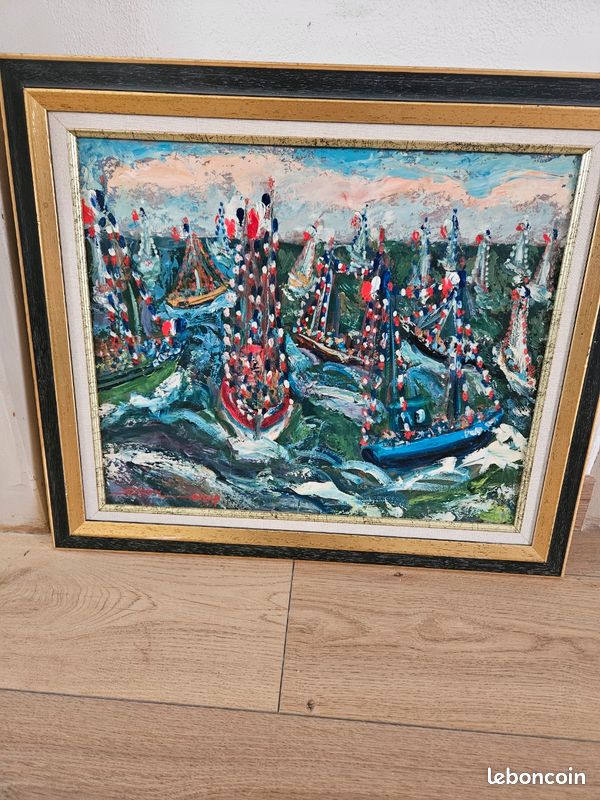 Huile sur toile FERNAND LARUE - peintre honfleurais (image 1)