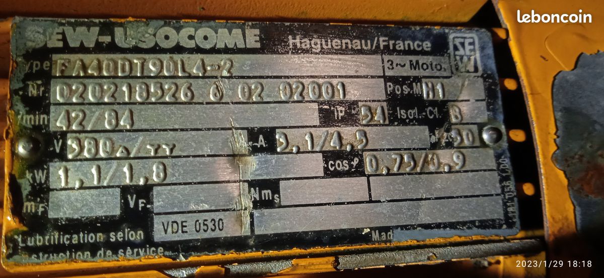Motoreducteur electrique usocom 2 vitesses (image 3)