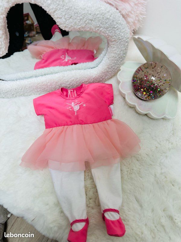 Vêtements poupée 36cm/ pyjama ballerine corolle (image 1)