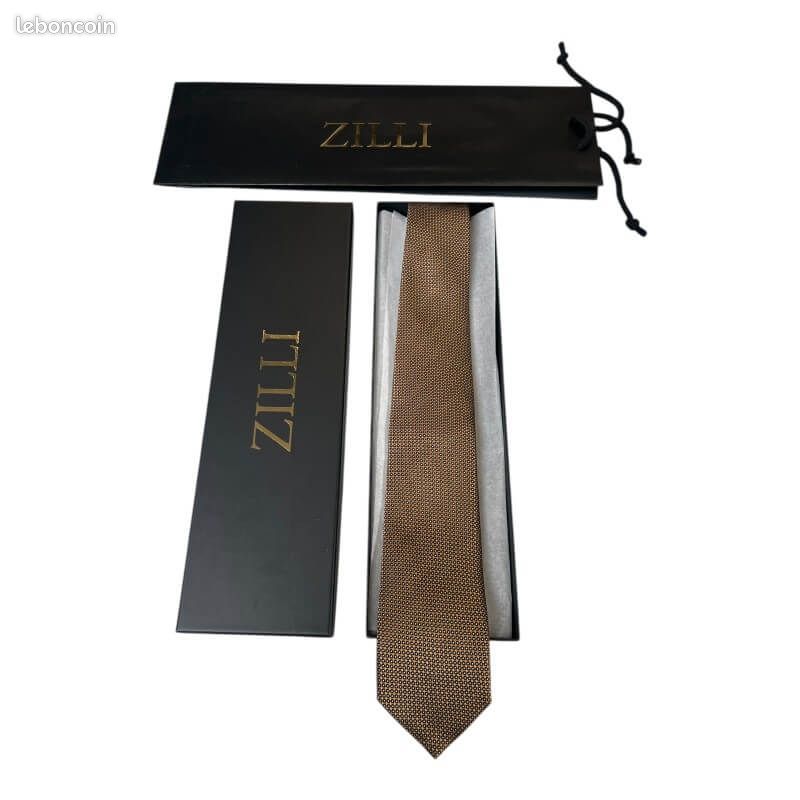 Cravate Zilli Originale En Soie 7 Plis - Multicolore - Neuf Avec étiquettes