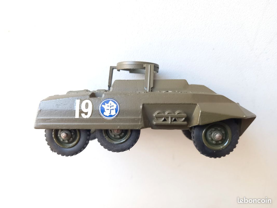 Ancienne Auto-mitrailleuse Solido M.20 – 2ème DB, Boîte D'origine 1960