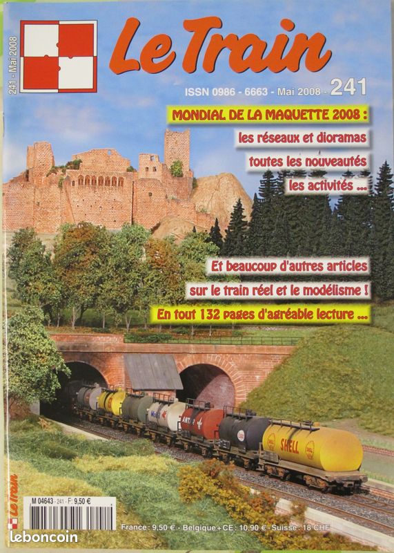 Revue Le Train 12 numéros du 237 au 248 de 2008 Minitrix la SNCF a 70 ans Nuremberg X2800 Mesnay Saucisson Albula Cévennes Coni tuiles Chapeauroux locotracteur Cannes Chamonix BB9600 Heki (image 5)