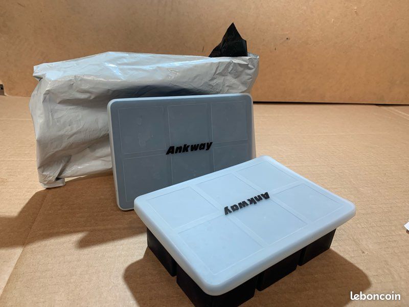 2 Bacs à Glaçons Silicone Avec Couvercle | Glaçons XXL Lents à Fondre - Sans BPA