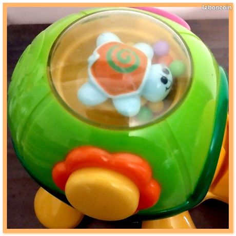 Jouet Tortue Motricité Fine - 12 Piquets Colorés à Insérer - Apprentissage Chiffres 1 à 12 - Pour Bébé Dès 1 An - 19.5x15.5x12 Cm