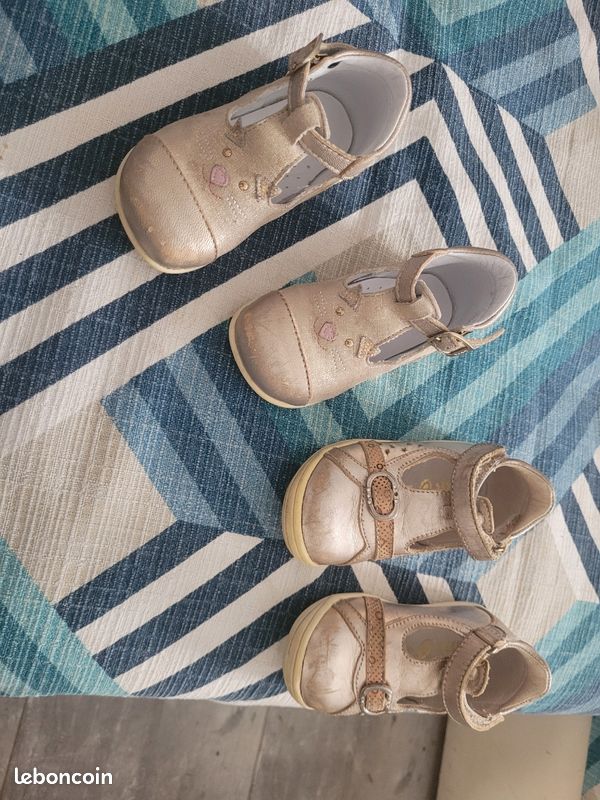 Lot 2 paires chaussures 21 cuir (image 2)