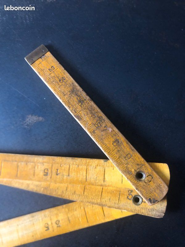1 mètre pliant en bois vintage (image 2)