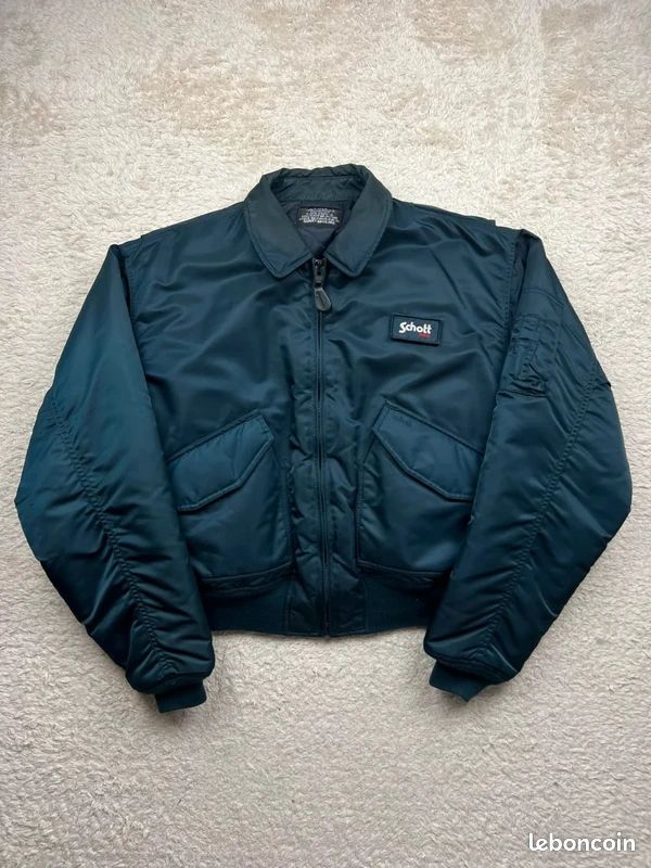 Jacket Bombers Schott marine Vintage y2k 90's- Type CWU-R - XL homme (image 1)