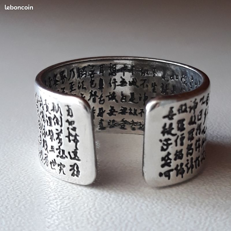 Bague Lotus et Mantra Bouddhiste Argent 990 (image 10)