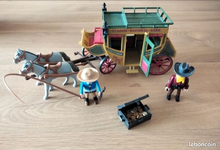 Playmobil 70013 Diligence – Western – Neuf – Cowboy Et Chevaux