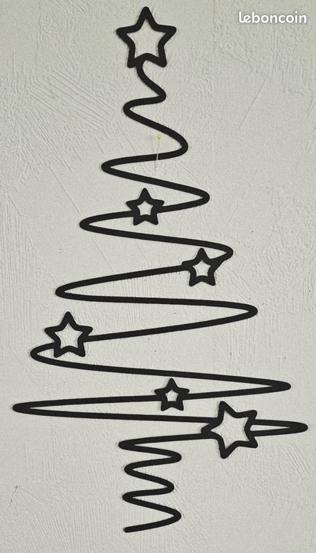 Sapin design déco mural métal (image 1)