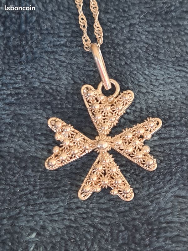 Collier Avec Pendentif En Argent Sterling - Longueur 41-45 Cm - Occasion