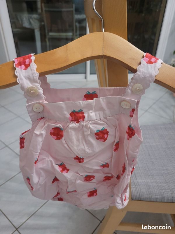 Robe rouge JACADI 12 mois et combinaison rose et rouge JACADI 12 mois (image 5)