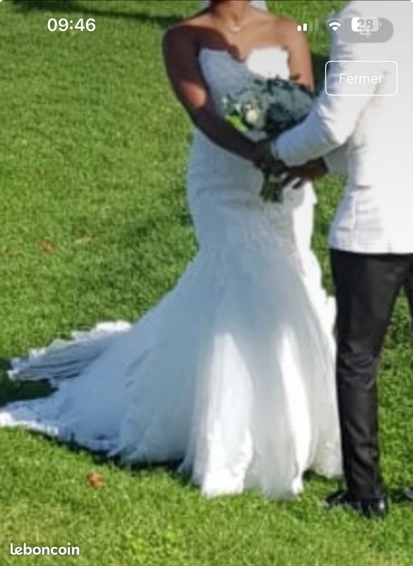 Robe de marié classe et chic confection paul et nathalie M6