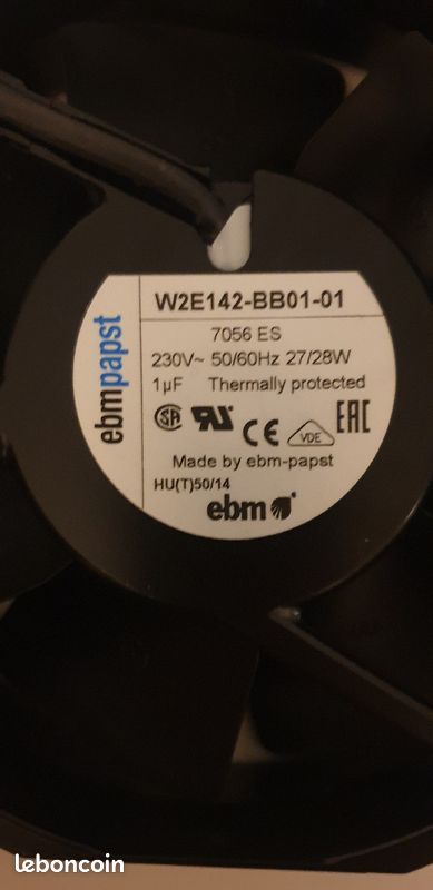 Ventilateur Ebmpapst W2e-142-bb01-0155 230V (image 2)