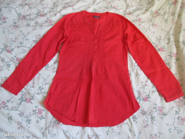 (2949) TBE Chemisier rouge In Extenso Taille 36 Taille S (image 1)