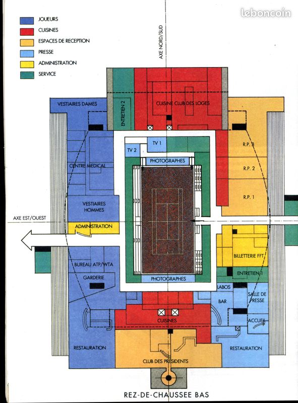 🏟 📒 Rolland Garros, carnet d'architecture ©1999 (image 2)