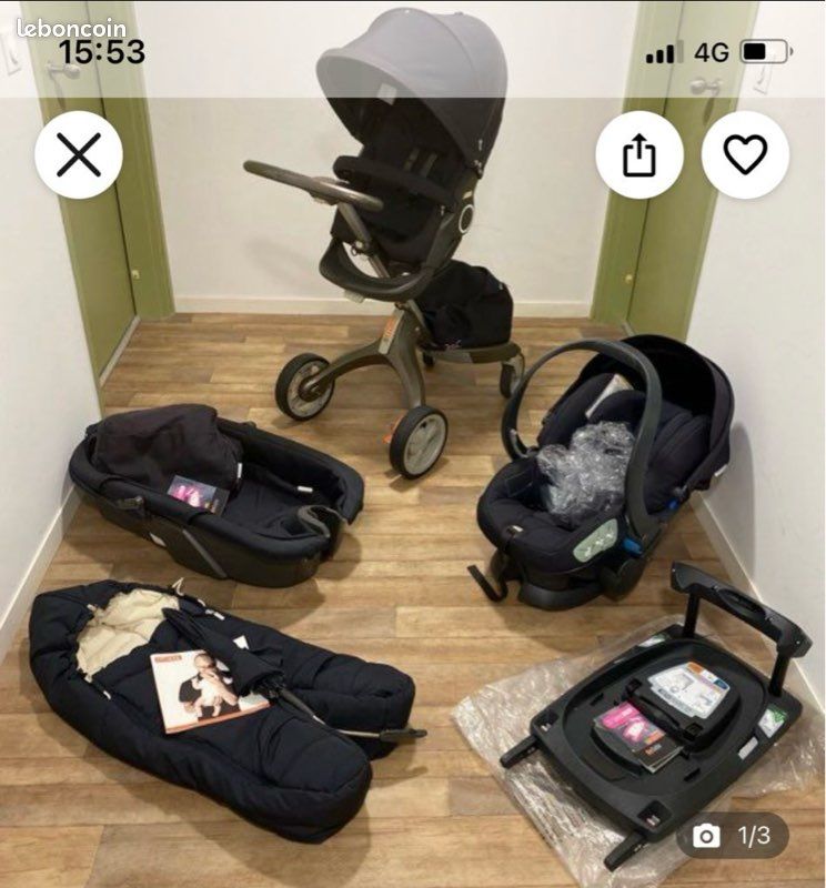Poussette stokke trio complète (image 3)