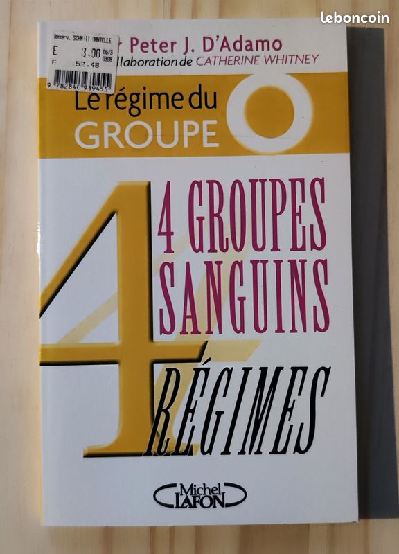 Le régime du groupe o - 4 Groupes Sanguins 4 Régimes (image 1)