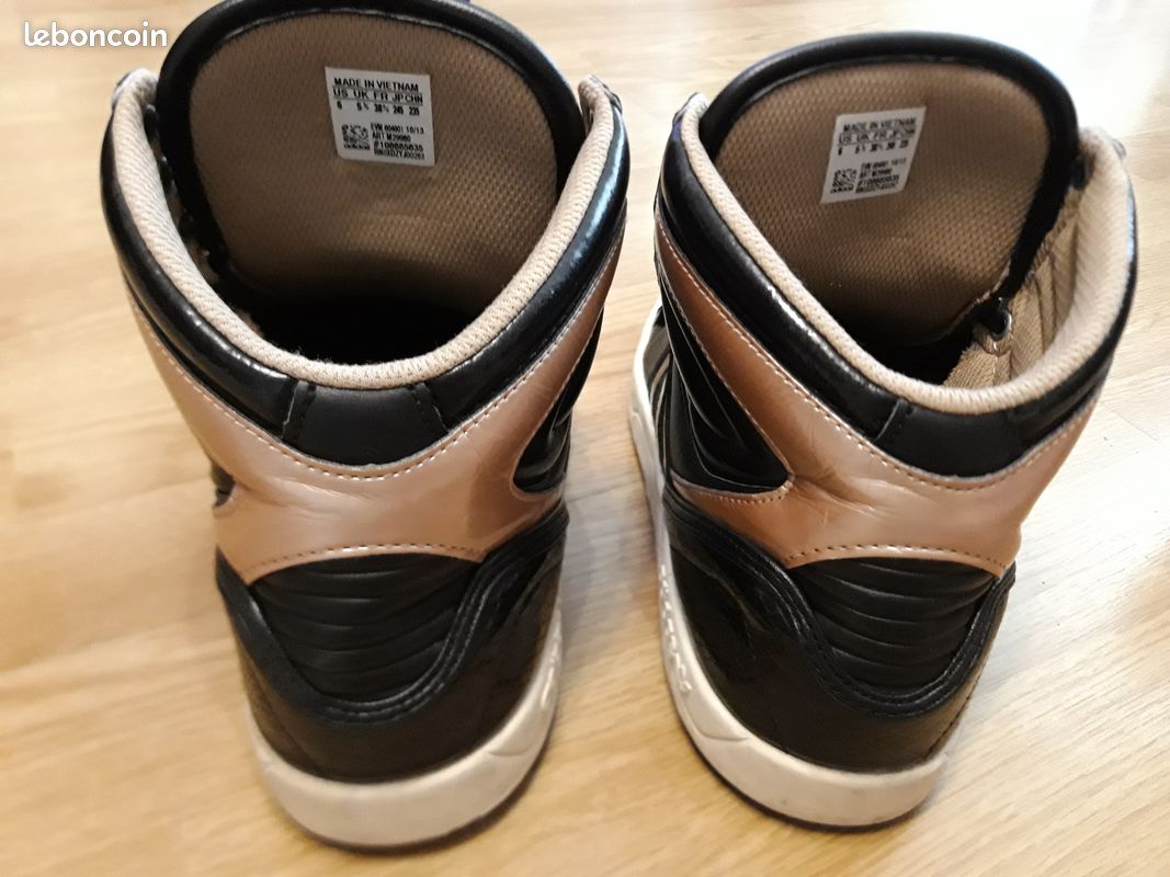 Basket Montante Femme Noire/Dorée ADIDAS Pointure 38 2/3 TRES BON ETAT (image 3)