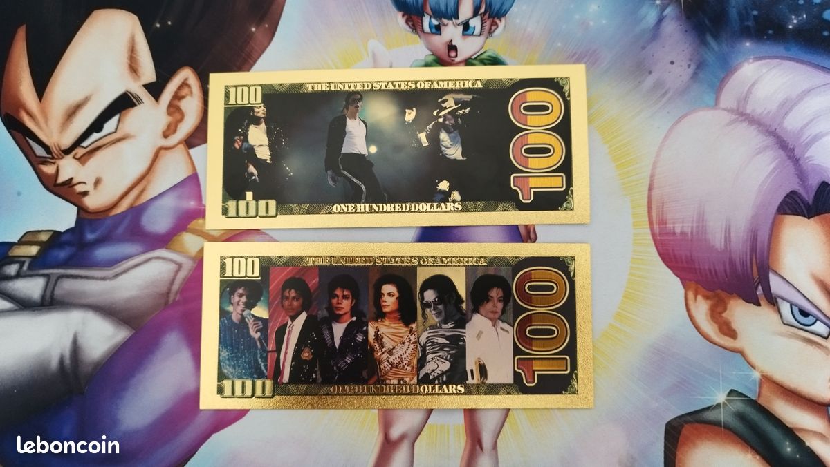 Lot Billet Michael Jackson Collector card carte ticket banknote gold Goodies set (image 2)
