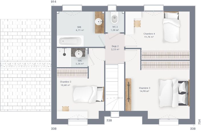 Maison a vendre  - 6 pièce(s) - 80 m2 - Surfyn