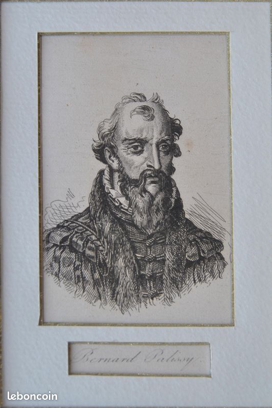Portait Bernard Palissy-XIX siècle-AGEN -gravure ancienne (image 3)