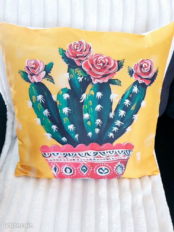 Housse De Coussin Décorative 45x45 Cm - Noir, Coton