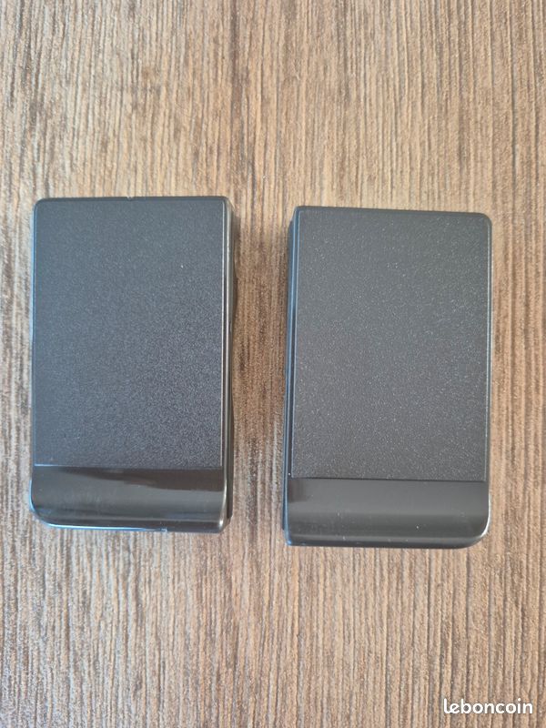 Lot De 2 Plaques De Protection Interrupteur Double - Cadre Acrylique Noir 17,5 X 9 Cm