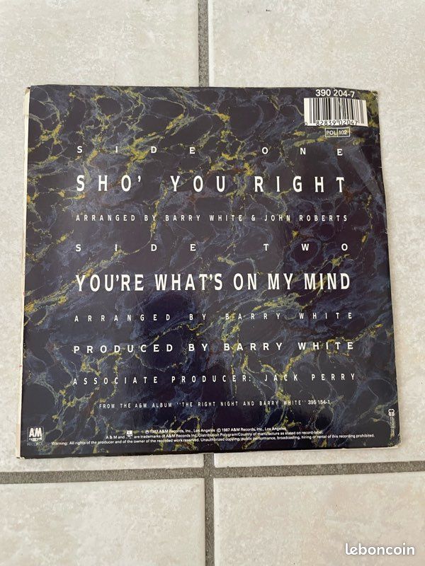 Vinyle Barry White (image 2)