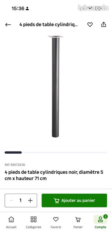 Lot de 4 pieds (image 3)