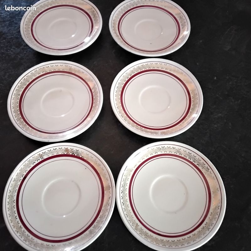 Lot 6 sous tasses Gien (image 2)