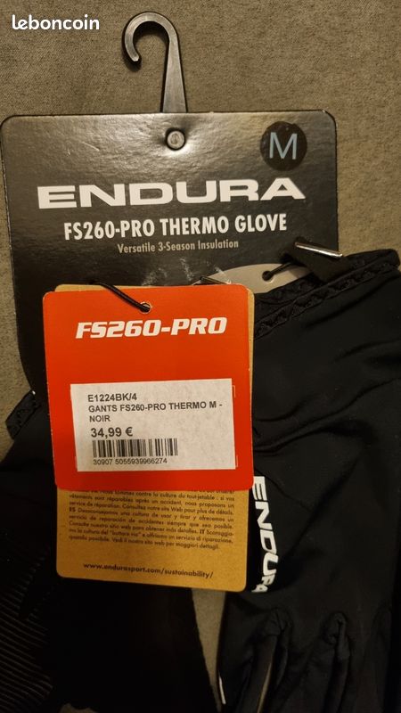 Acheter Gants longs thermiques Endura FS260 Pro | Térmicos