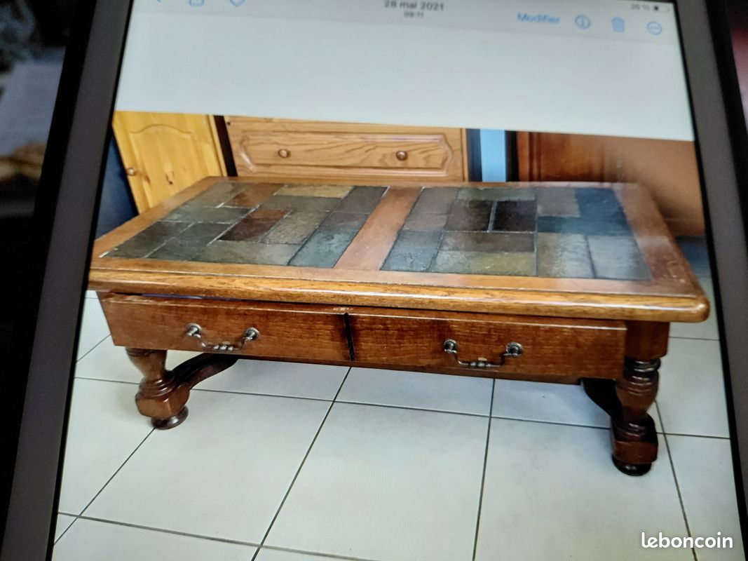 Table basse en bois (image 1)