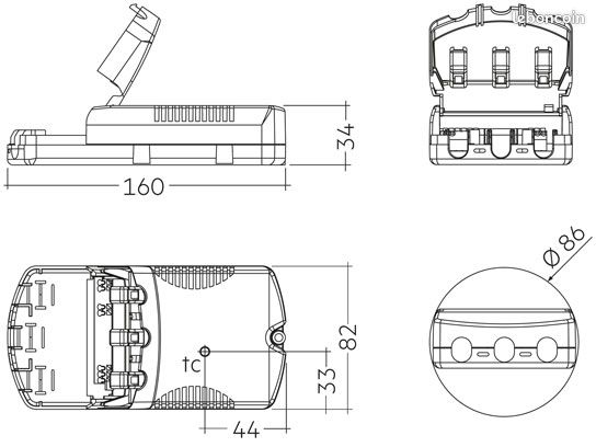 Alimentation LC 45/450-1050/54 O4A NF SR EXC3 impulsion LED TRIDONIC (image 2)