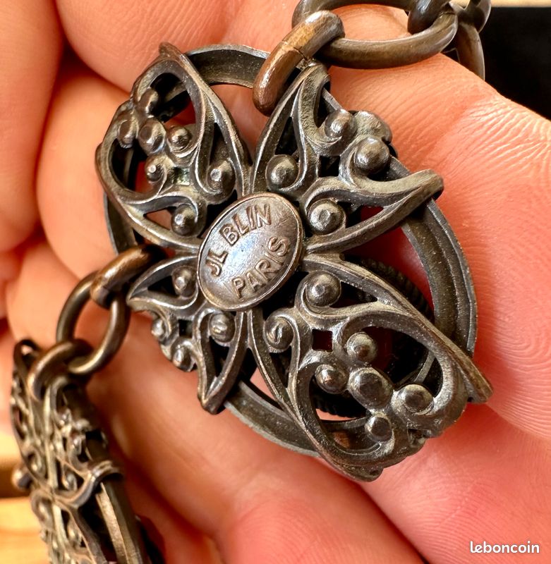 Collier Ras De Cou Jean-Louis Blin Bleu - Bijou De Créateur, Occasion