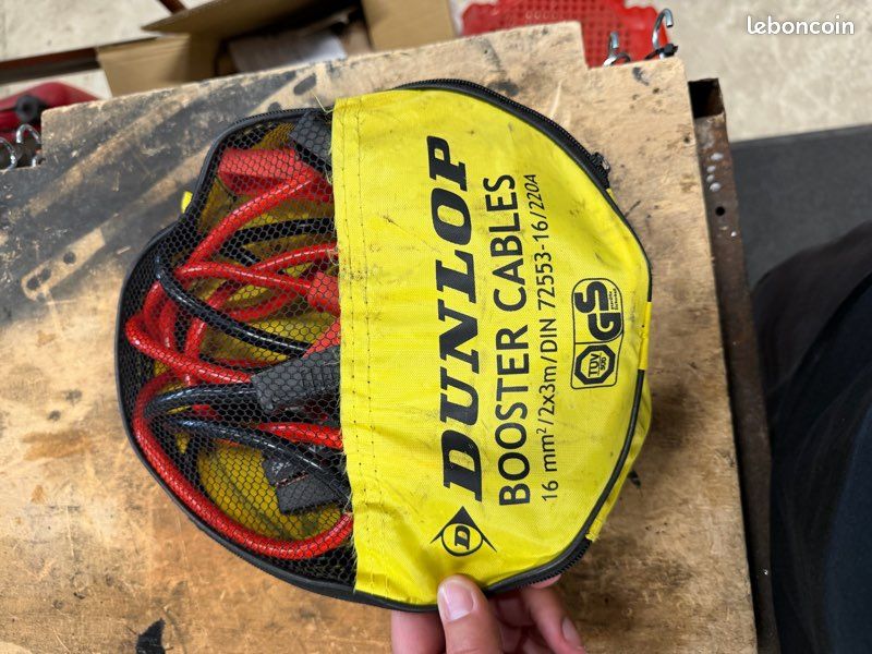 Câbles de démarrage Dunlop 16 mm² – 3 m (12 V / 24 V) (image 1)