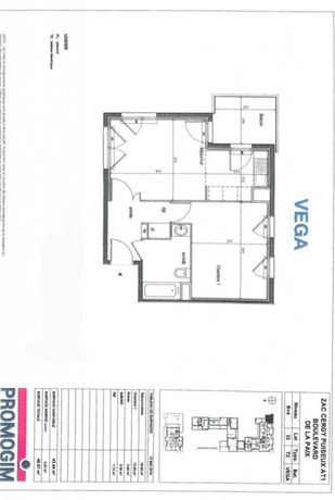 Appartement a louer cergy - 2 pièce(s) - 43 m2 - Surfyn
