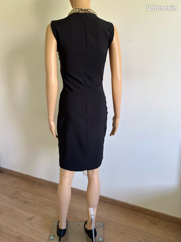 Robe Rinascimento Noir Taille XS - Neuve Avec étiquettes, Longueur Midi, Polyamide