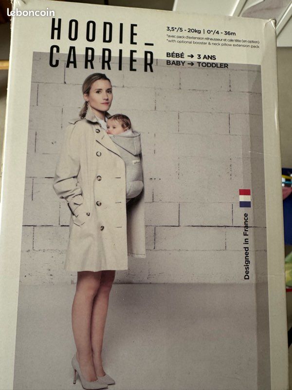 Porte-bébé HoodieCarrier JPMBB – gris athlétique Équipement bébé