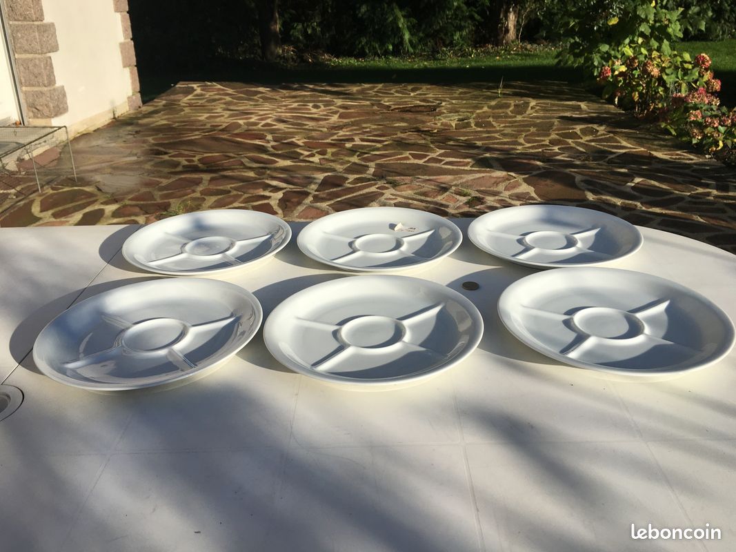 Lot de 6 assiettes à fondue (image 1)