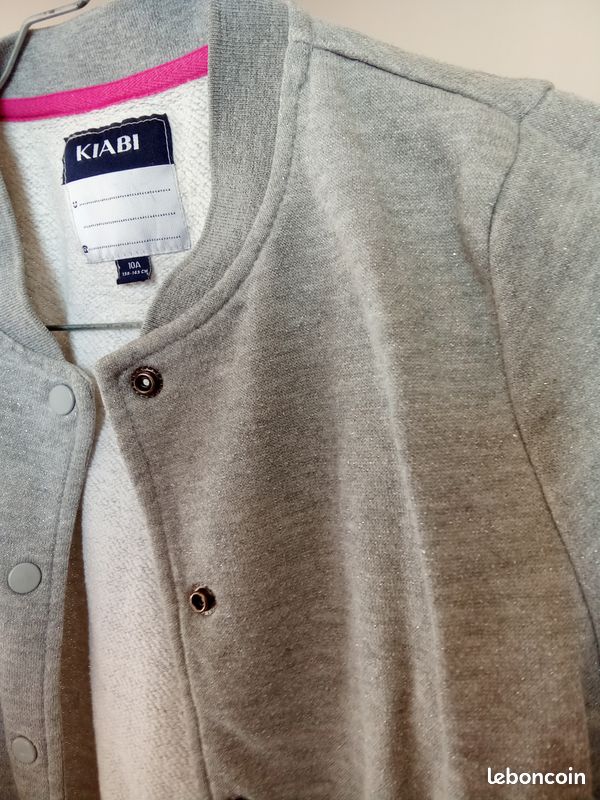 Gilet Kiabi 10 ans gris (image 4)