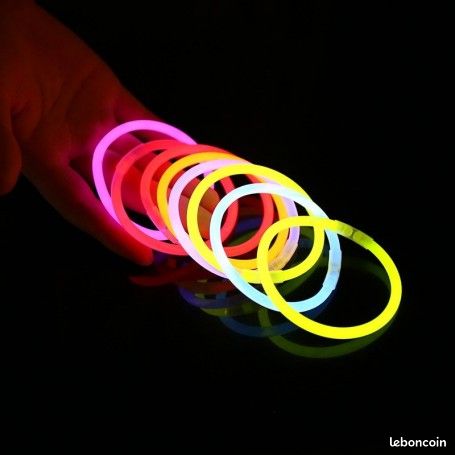 120 Bâtons Lumineux Avec Connecteurs Pour Fêtes, Mariages Et Halloween - Bracelets Fluorescents
