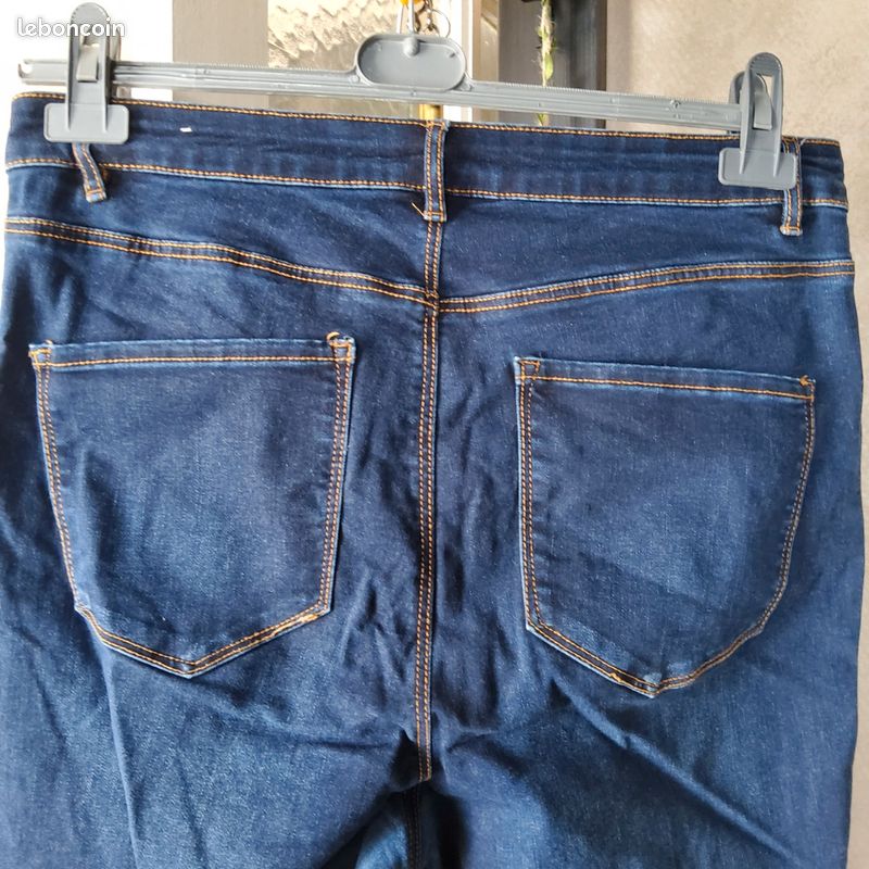 Jeans Femme Per Una Taille 28 (L26) - Bleu, évasé, Coton, Boutonné - Très Bon état