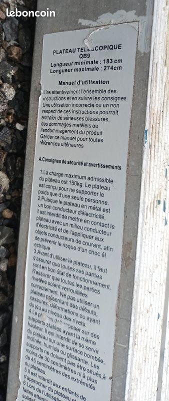 Plateau télescopique / échafaudage (image 4)