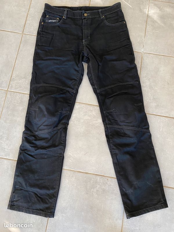 Pantalon moto homme Furigan Denim noir 44 - Équipement moto