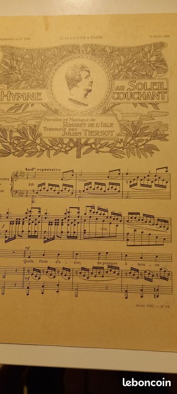 Musique Partitions Supplément musical de l'illustration époque 1900 (image 6)