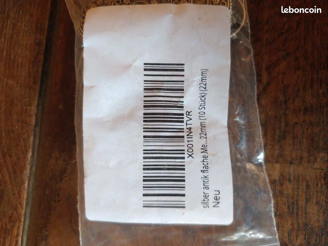 Boutons Plats En Métal Argenté Vieilli Avec Œillet De 17 Mm